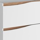 Ver mais imagens de Conjunto Banheiro Gabinete com Pés e Armário com Espelho 80cm Evie B06 Branco Tau - Lyam Decor