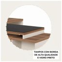 Ver imagem 3 de Mesa para Escritório em L com Vidro Fumê 1,92x1,60m Nogal Sevilha / Champanhe