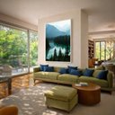 Ver imagem 1 de Quadro Canvas Lago Rio Pinheiros 90x60cm Mold Branca