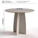 Ver imagem 3 de Mesa Redonda Alba 90cm MDF 4 Lugares Byhouse
