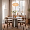 Ver imagem 5 de Mesa Redonda Alba 90cm MDF 4 Lugares Byhouse