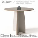 Ver imagem 4 de Mesa Redonda Alba 90cm MDF 4 Lugares Byhouse