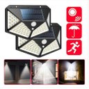 Ver imagem 2 de Kit 2 Luminária Solar 100 Leds Sensor Presença sem Fio