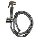 Ver imagem 1 de Ducha Higienica Luxo Intimo Chuveirinho de Mao Bide Suporte Metal Cromo Banheiro Banho