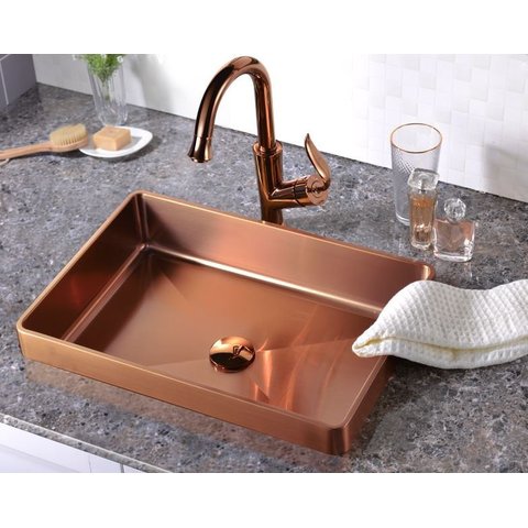 Valvula Ralo Click Rose Gold 7/8 inox Pia Lavatório Cuba 3cm