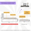 Ver imagem 3 de Cama de Solteiro para Colchão 88 X 188 Cm com Penteadeira 90cm Suspensa Multimóveis Cr35248