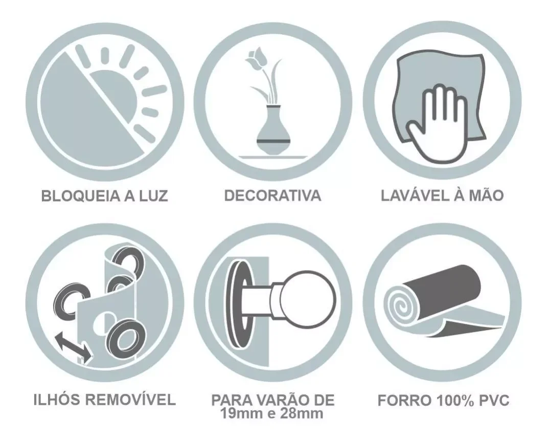 Ver imagem 5 de Cortina Blackout Preto com Ilhós 2,80m X 2,50cm Decoração