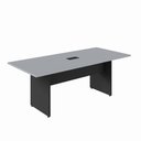 Ver imagem 2 de Mesa Reunião Retangular 200 cm X 90 cm Pés Painel para 8 Pessoas com 1 Caixa de Tomadas F5 Office