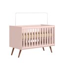 Ver imagem 1 de Berço para Bebê Dois em Um Ravi 74cm Rosê Semi Brilho- Sallar Home