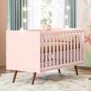 Ver imagem 2 de Berço para Bebê Dois em Um Ravi 74cm Rosê Semi Brilho- Sallar Home