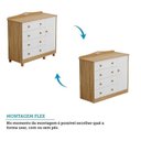 Ver imagem 5 de Quarto de Bebê Berço Guarda Roupa e Cômoda Maya Clássico Espresso Móveis Branco/Amêndoa/Brilho