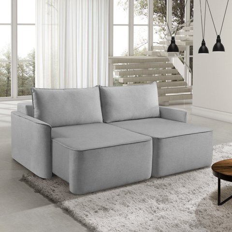 Sofá Retrátil 260cm 4 Lugares Moon 2323 Cinza
