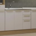 Ver imagem 4 de Balcão de Cozinha com Pia Inox 120cm Mirella Freijó/cinammon L01 - Mpozenato