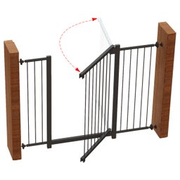 GRADE PORTÃO DIVISOR AMBIENTE MULTIGRADE 68 A 103 CM PRETO - 5