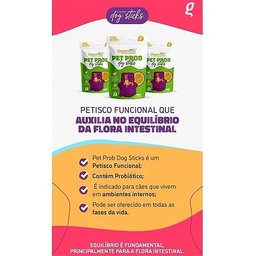Kit 4 Unidades Pet Prob para Cães Dog Sticks Organnact 160g - 2