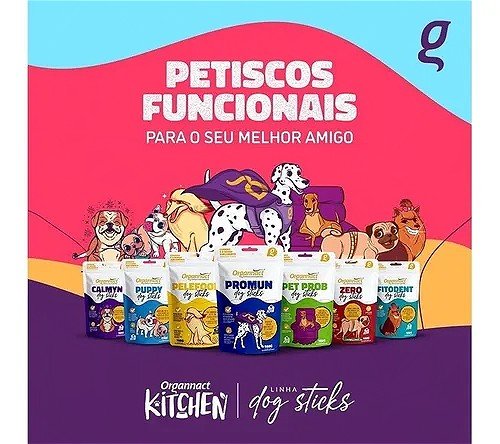 Kit 4 Unidades Pet Prob para Cães Dog Sticks Organnact 160g - 3