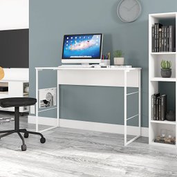 Mesa industrial para Computador notebook escritório Caemmun Tamanho 120x45x75:Branco - 3