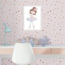 Ver imagem 2 de Quadro Infantil Menina Bailarina Soft 45x34cm:madeira Branca