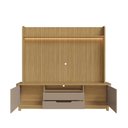 Ver imagem 5 de Estante para TV e Home Theater até 70 Polegadas 100% MDF 215cmx195cm Pés em Madeira Maciça Frisado com Tampo Cannes Hannover Fendi