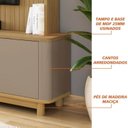 Ver imagem 6 de Estante p/ TV Home Theater até 70 pol 215CMX195CM Pés em Madeira Maciça Frisado Cannes Hannover/Fend