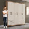 Guarda Roupa Casal 6 Portas 4 Gavetas Canadá Conquista Móveis - 7