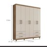 Guarda Roupa Casal 6 Portas 4 Gavetas Canadá Conquista Móveis - 4