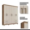 Guarda Roupa Casal 6 Portas 4 Gavetas Canadá Conquista Móveis - 9