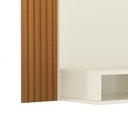 Ver imagem 2 de Painel Tv 43 Polegadas Suspenso com Nichos Bonsai - Off White e Ripado Off White e Ripado