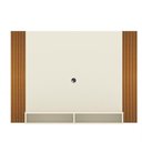 Ver imagem 4 de Painel Tv 43 Polegadas Suspenso com Nichos Bonsai - Off White e Ripado Off White e Ripado
