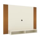 Ver imagem 3 de Painel Tv 43 Polegadas Suspenso com Nichos Bonsai - Off White e Ripado Off White e Ripado
