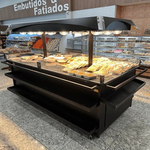 Mesa Aquecida Self Service Suprema EF272 Preta Frilux 220V