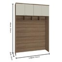 Ver imagem 3 de Guarda Roupa Modulado Ponte 163cm 04 Portas 234cm Alt Setiba