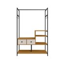 Ver imagem 5 de Modulo Closet Tubular 120cm x 186cm Sevilha Marrom/Preto/Nature/Off White