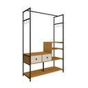 Ver imagem 2 de Modulo Closet Tubular 120cm x 186cm Sevilha Marrom/Preto/Nature/Off White