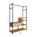 Ver imagem 3 de Modulo Closet Tubular 120cm x 186cm Sevilha Marrom/Preto/Nature/Off White