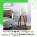 Ver imagem 3 de Mesa Lateral 100% MDF 50cm Esmeralda Athenas Branco