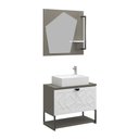 Ver imagem 3 de Conjunto de Banheiro Berton Tune 0,60cm Linen/br Conjunto de Banheiro Berton Tune 0,60cm Linen/br