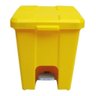 Cesto Quadrado Com Pedal 15 Litros P15:Amarelo - 1