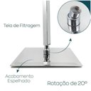 Ver imagem 3 de Chuveiro Ducha Teto Kit 9 Uni Inox 20x20 Slim Quadrado Banheiro Piscina Box Area Externa