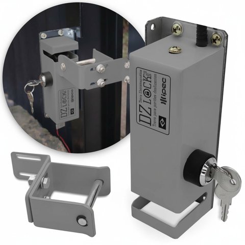 Trava Cinza Portões Deslizantes Dz Lock Plus Temporizador - 127v