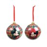 Bola de Natal Disney Mickey e Minnie Xadrez Vermelho e Verde 6cm | Jogo com 6 Peças Formosinha - 1