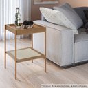 Ver imagem 7 de Mesa Lateral 58 Cm Pes Metal Palhinha Oslo 28962 Hanover Artesano