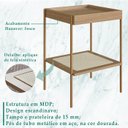 Ver imagem 3 de Mesa Lateral 58 Cm Pes Metal Palhinha Oslo 28962 Hanover Artesano
