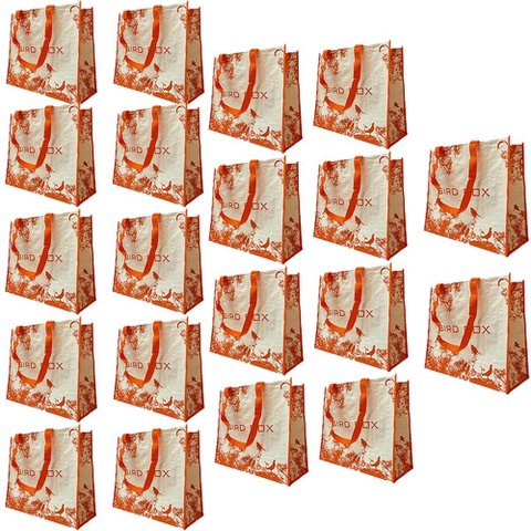 Sacola de Ombro Ecobag Kit 20 Uni Bolsa Reutilizavel Compras Mercado Multiuso Portatil Ab.midia Rafi