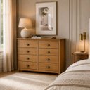 Ver imagem 1 de Cômoda Madeira Maciça Pinus 8 Gavetas Quarto Closet Boho Rústico