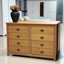 Ver imagem 5 de Cômoda Madeira Maciça Pinus 8 Gavetas Quarto Closet Boho Rústico 125cm