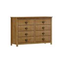 Ver imagem 7 de Cômoda Madeira Maciça Pinus 8 Gavetas Quarto Closet Boho Rústico 125cm