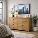 Ver imagem 1 de Cômoda Madeira Maciça Pinus 8 Gavetas Quarto Closet Boho Rústico