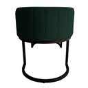 Ver imagem 4 de Banco Recamier Decorativa Sala Estar Recepção Escritórioluana Base Preta Veludo Verde