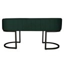 Ver imagem 3 de Banco Recamier Decorativa Sala Estar Recepção Escritórioluana Base Preta Veludo Verde
